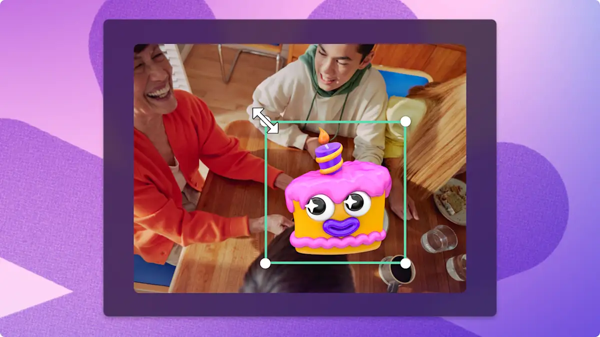 Birthday and special occasion stickers in clipchamp