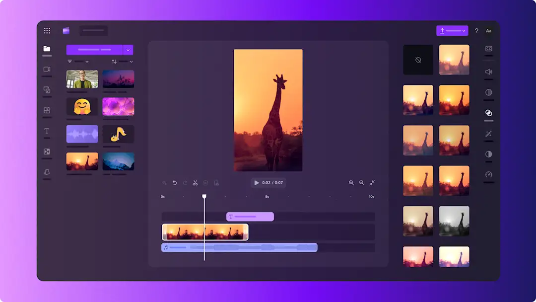 A user editing a TikTok video in Clipchamp.