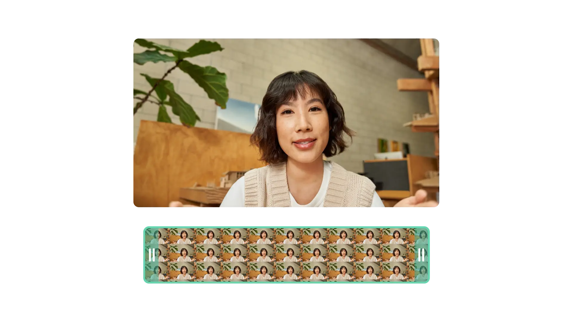 An image of a user adding an image to the timeline.