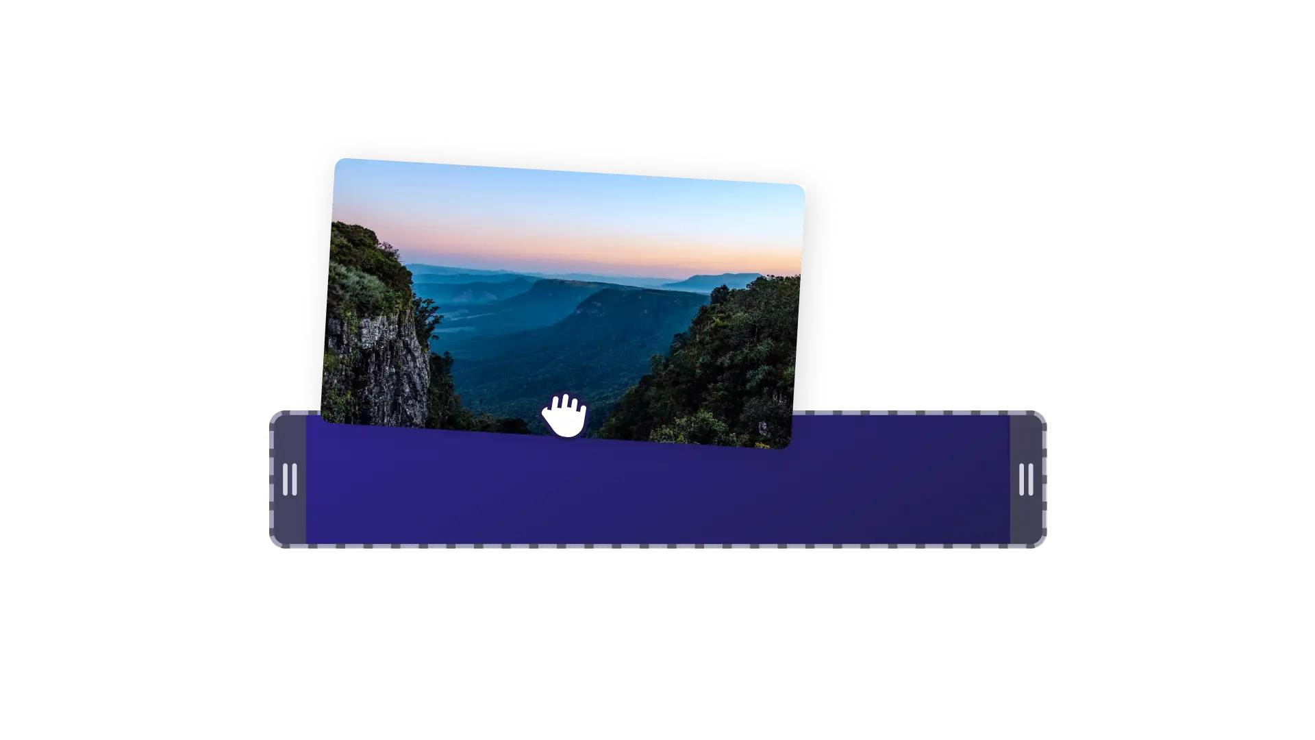 Image showing drag and drop feature of Clipchamp to add a video to the editing timeline. 
